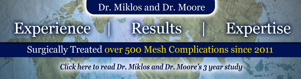 Surgically Treated over 400 Mesh Complications in 2012